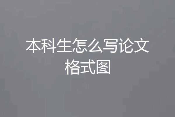 本科生怎么写论文格式图