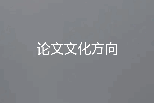 论文文化方向