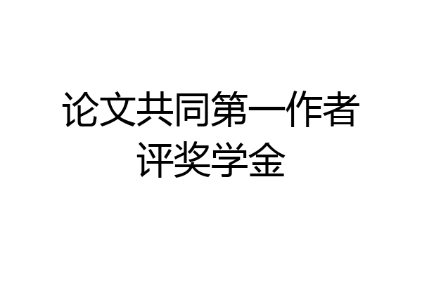 论文共同第一作者评奖学金