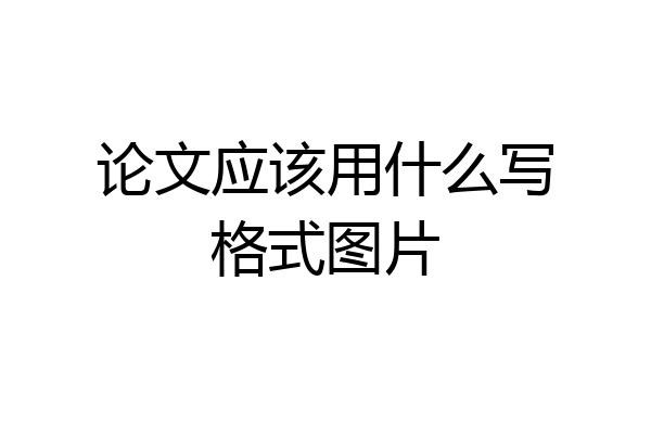 论文应该用什么写格式图片