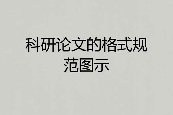 科研论文的格式规范图示