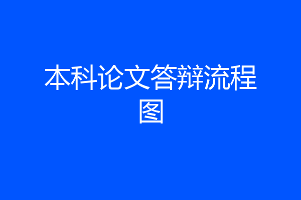 本科论文答辩流程图