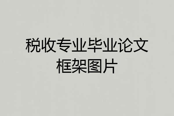 税收专业毕业论文框架图片