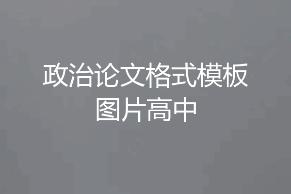 政治论文格式模板图片高中