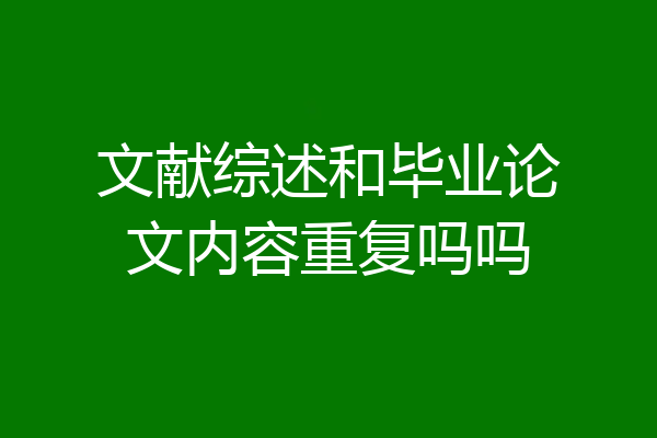 文献综述和毕业论文内容重复吗吗