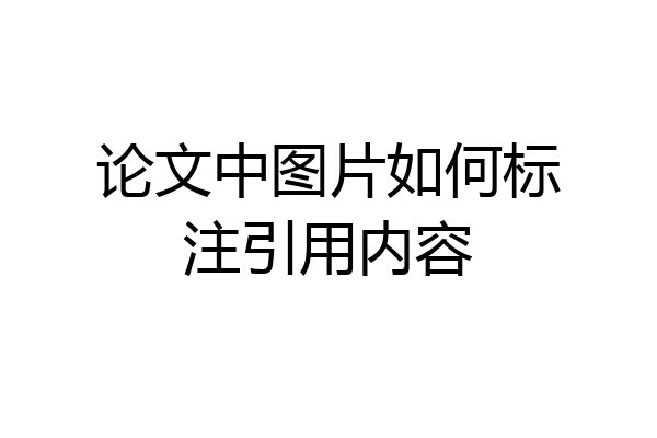 论文中图片如何标注引用内容