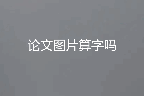 论文图片算字吗