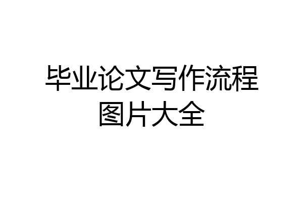 毕业论文写作流程图片大全