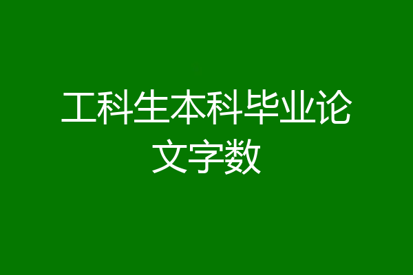 工科生本科毕业论文字数