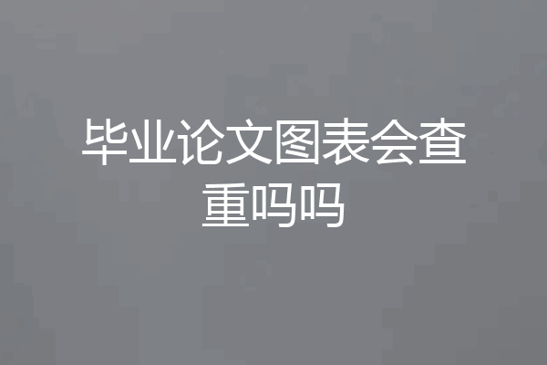 毕业论文图表会查重吗吗