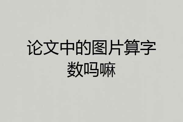 论文中的图片算字数吗嘛