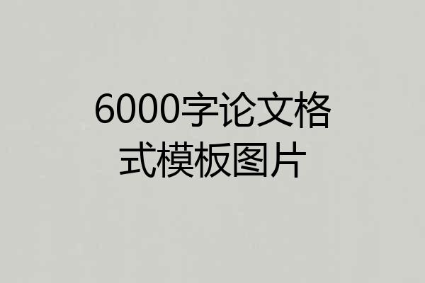 6000字论文格式模板图片