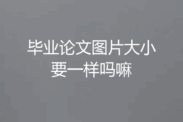 毕业论文图片大小要一样吗嘛