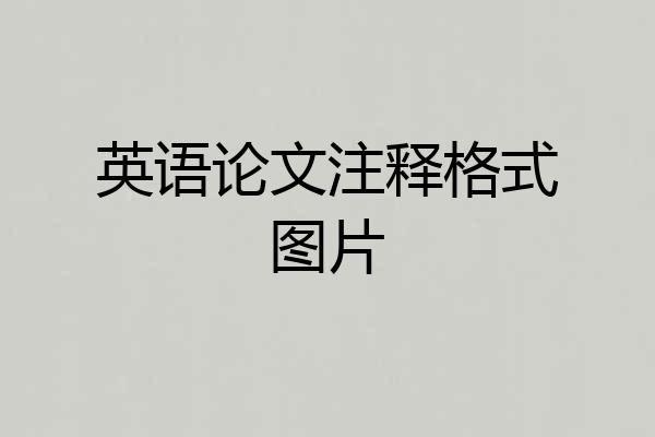 英语论文注释格式图片