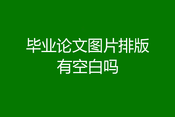 毕业论文图片排版有空白吗