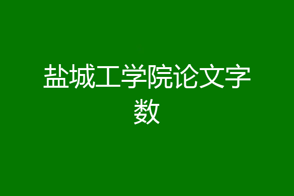 盐城工学院论文字数