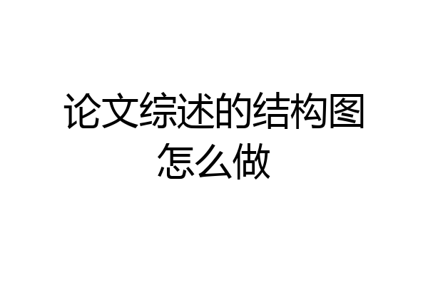 论文综述的结构图怎么做