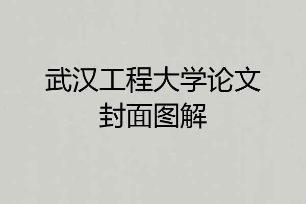 武汉工程大学论文封面图解