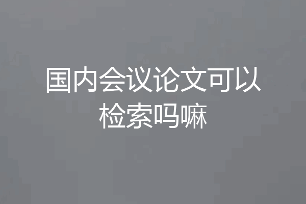 国内会议论文可以检索吗嘛