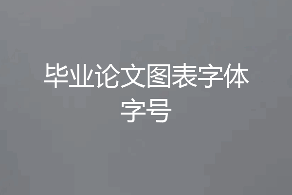 毕业论文图表字体字号