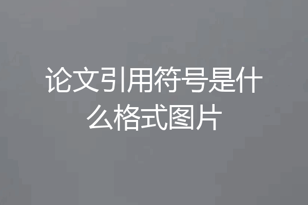 论文引用符号是什么格式图片