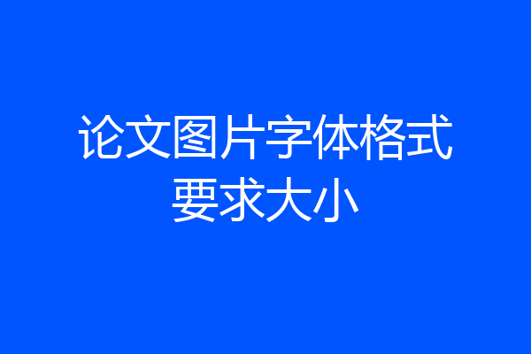 论文图片字体格式要求大小