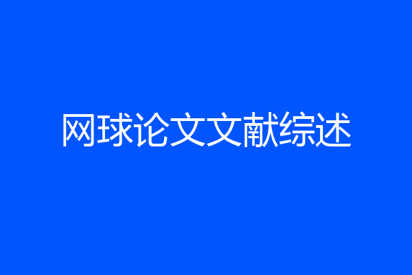 网球论文文献综述