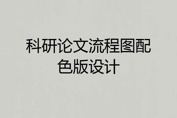 科研论文流程图配色版设计