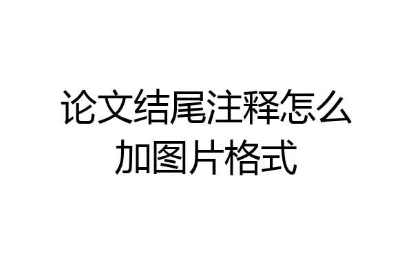 论文结尾注释怎么加图片格式