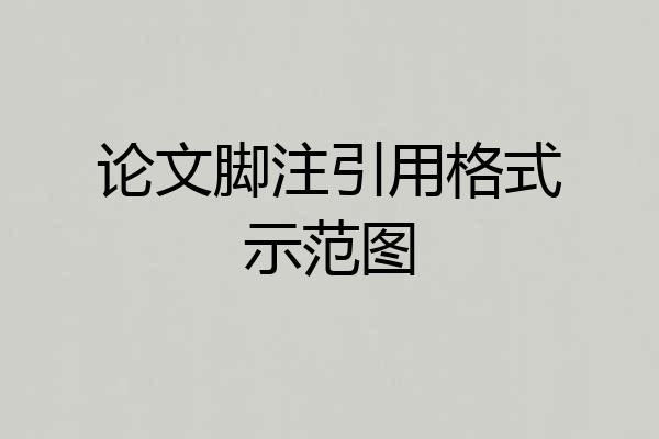 论文脚注引用格式示范图