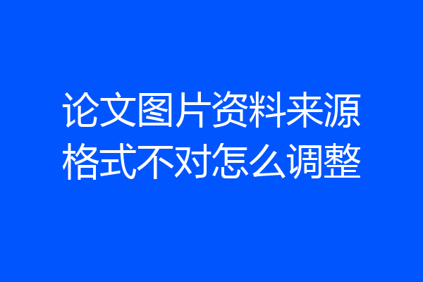 论文图片资料来源格式不对怎么调整