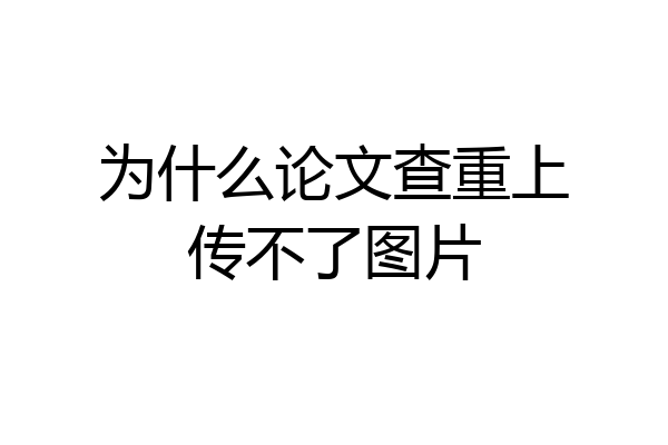 为什么论文查重上传不了图片