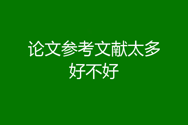 论文参考文献太多好不好