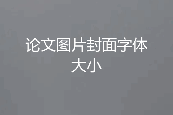 论文图片封面字体大小
