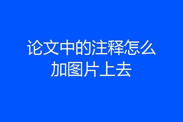 论文中的注释怎么加图片上去