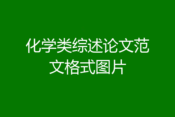 化学类综述论文范文格式图片