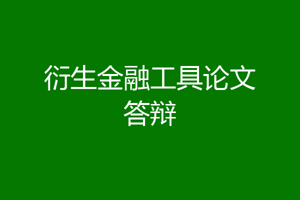 衍生金融工具论文答辩