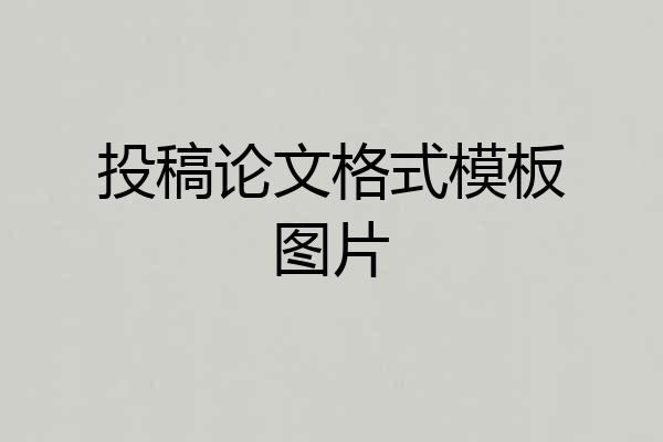 投稿论文格式模板图片