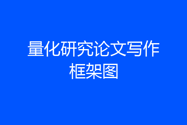 量化研究论文写作框架图
