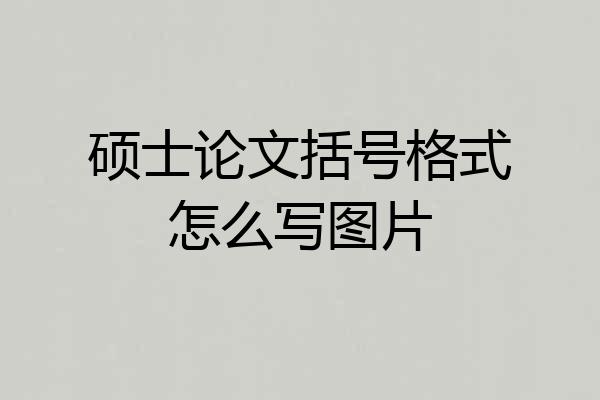 硕士论文括号格式怎么写图片