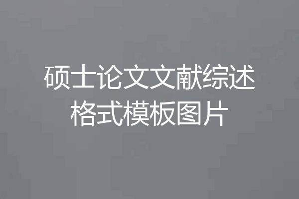 硕士论文文献综述格式模板图片