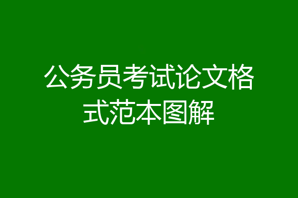 公务员考试论文格式范本图解