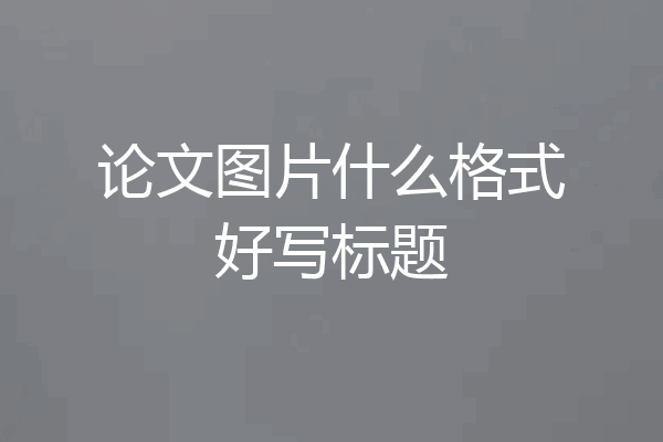 论文图片什么格式好写标题