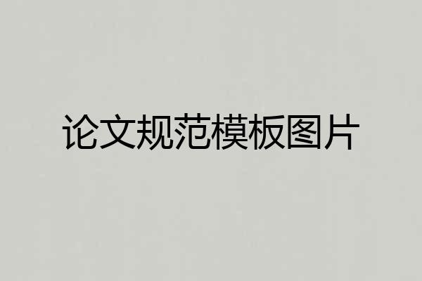 论文规范模板图片
