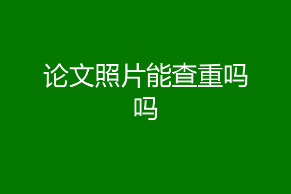论文照片能查重吗吗