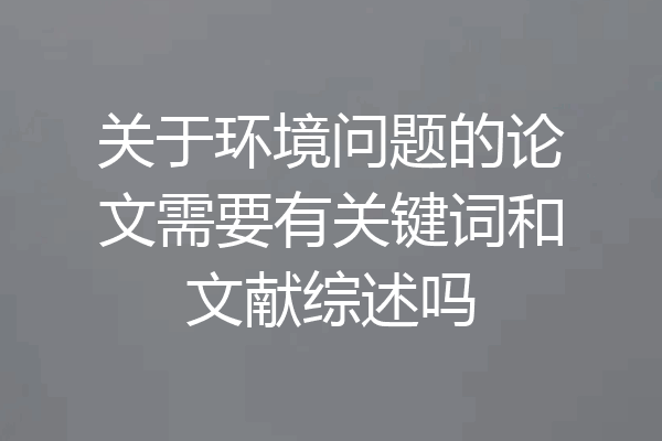 关于环境问题的论文需要有关键词和文献综述吗
