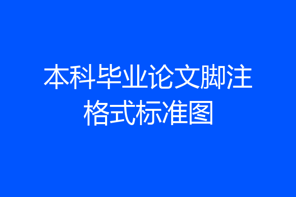 本科毕业论文脚注格式标准图