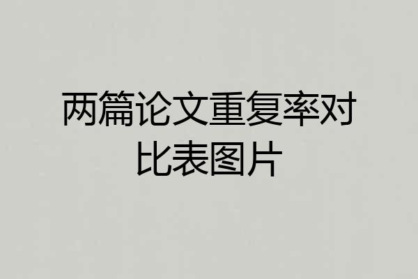 两篇论文重复率对比表图片