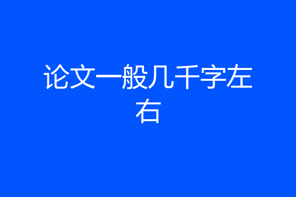论文一般几千字左右