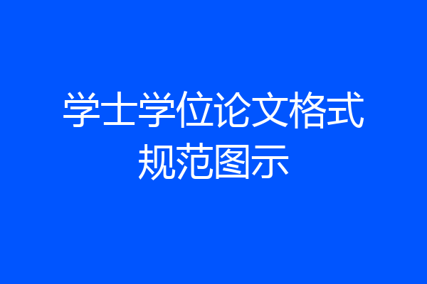 学士学位论文格式规范图示